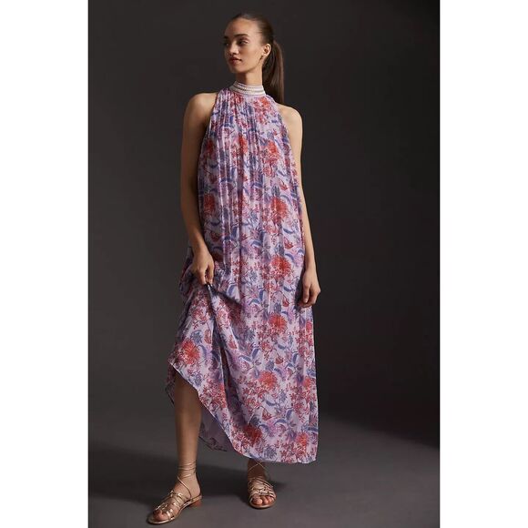 Anthropologie Pinnacle by Shruti Sancheti Printed Halter Maxi Dress - Picture 1 of 8